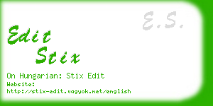 edit stix business card